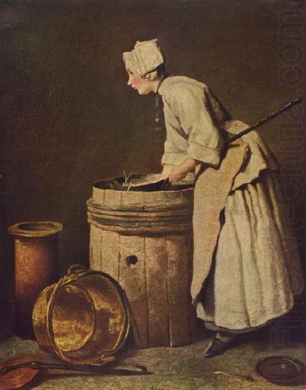 Frau Geschirr scheuernd, Jean Simeon Chardin